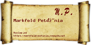 Markfeld Petúnia névjegykártya
